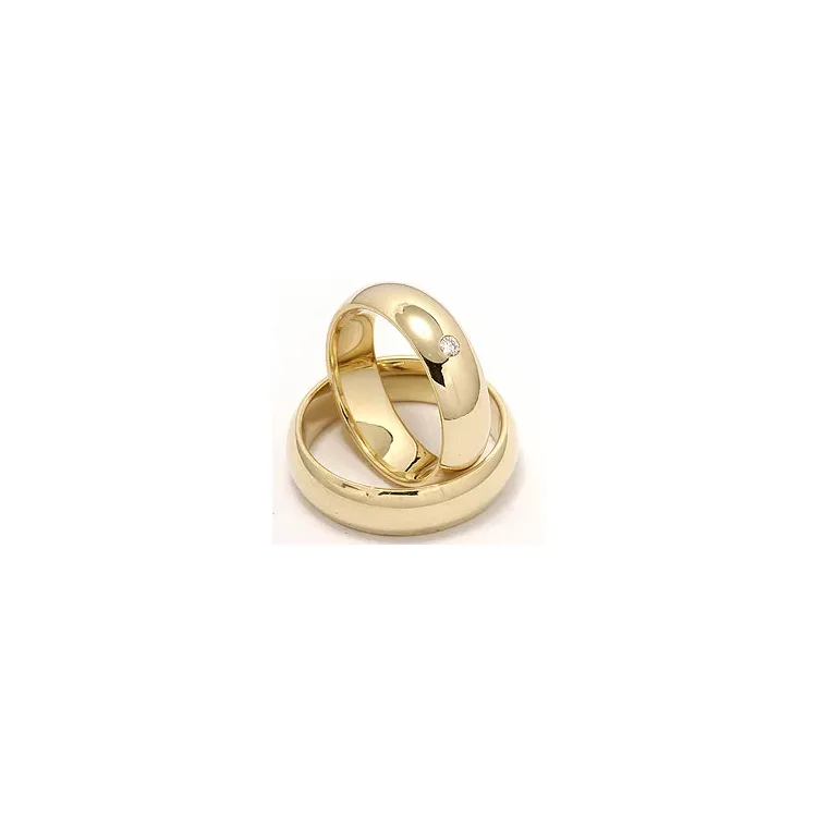 Vielsesringe i 9 karat guld 0,05 ct
