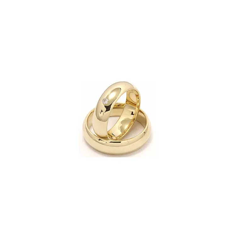 Vielsesringe i 9 karat guld 0,05 ct
