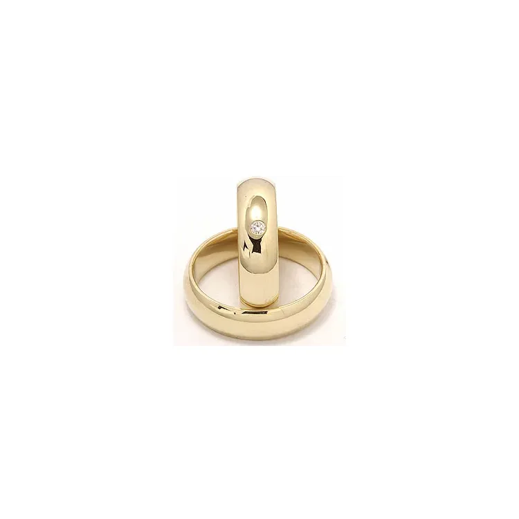 Vielsesringe i 9 karat guld 0,05 ct