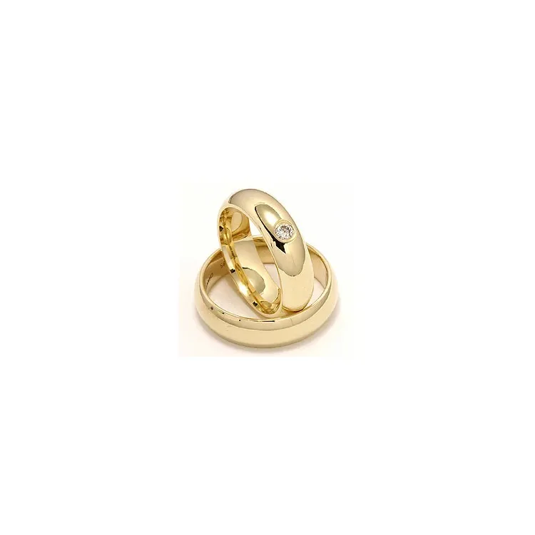 Vielsesringe i 9 karat guld 0,10 ct