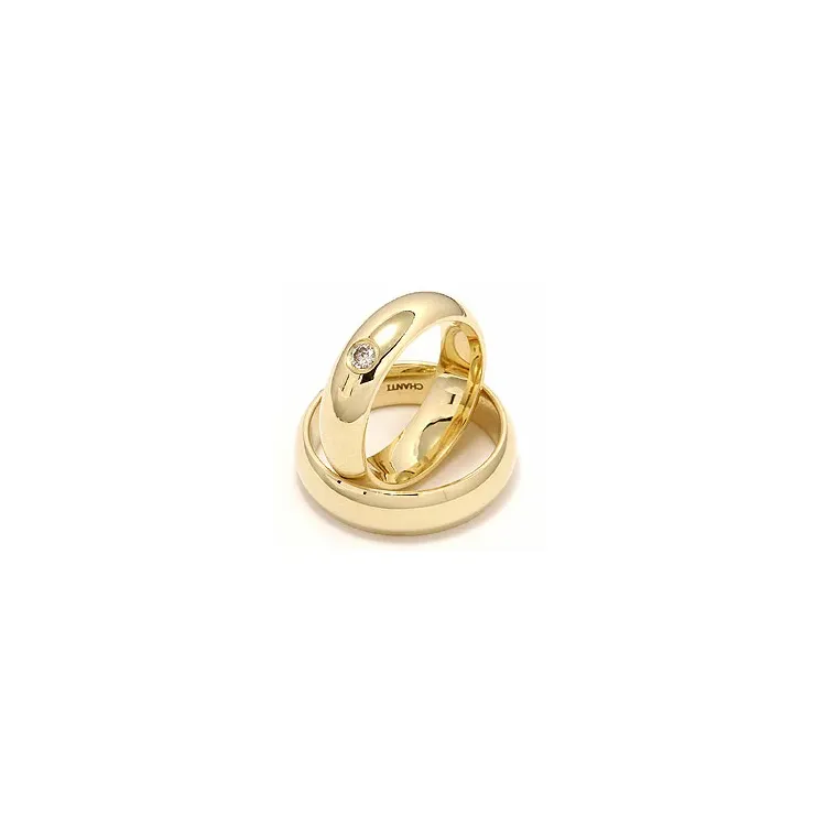 Vielsesringe i 9 karat guld 0,10 ct