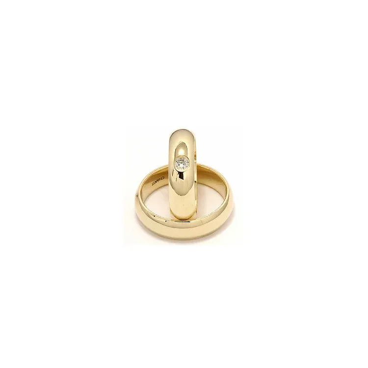Vielsesringe i 9 karat guld 0,10 ct