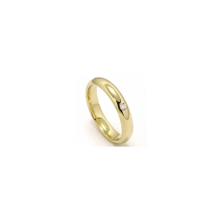 Vielsesring i 9 karat guld 0,02 ct