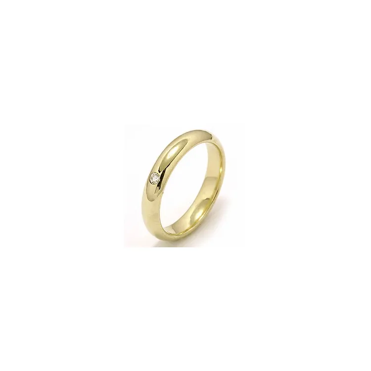 Vielsesring i 9 karat guld 0,02 ct