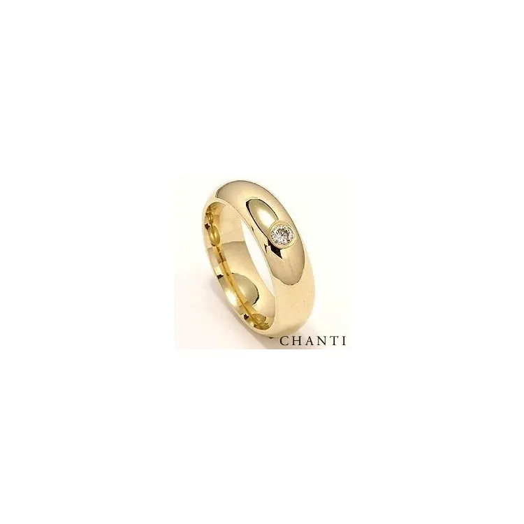 brillant vielsesring i 14 karat guld 0,10 ct