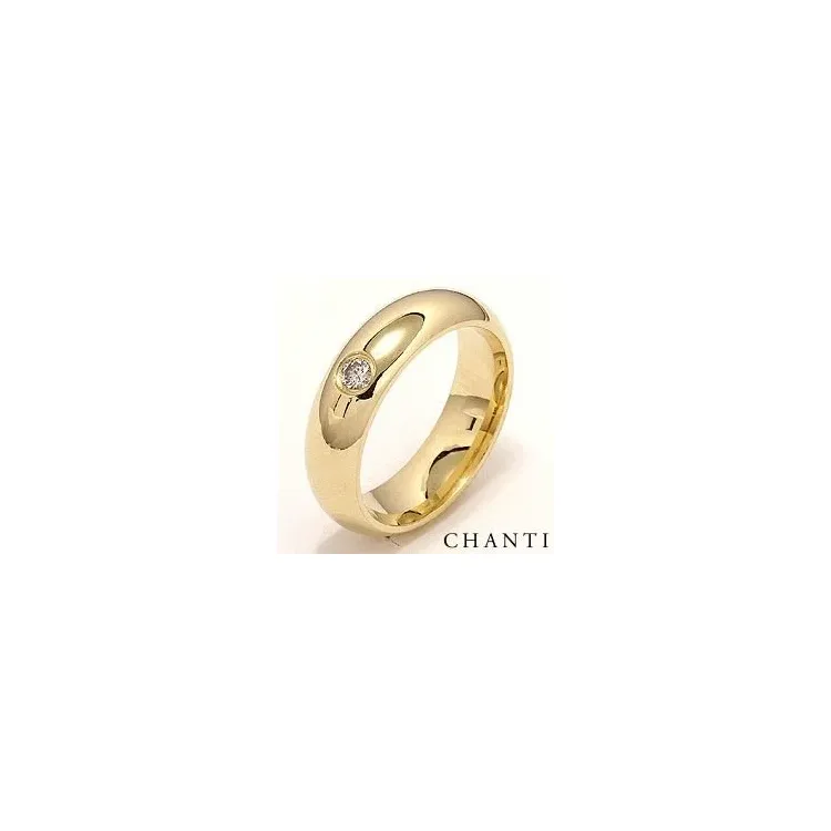 brillant vielsesring i 14 karat guld 0,10 ct