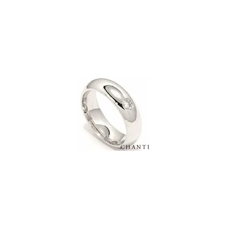 Bred rund brillant vielsesring i 14 karat hvidguld 0,10 ct