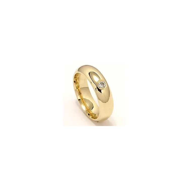 Vielsesring i 9 karat guld 0,10 ct