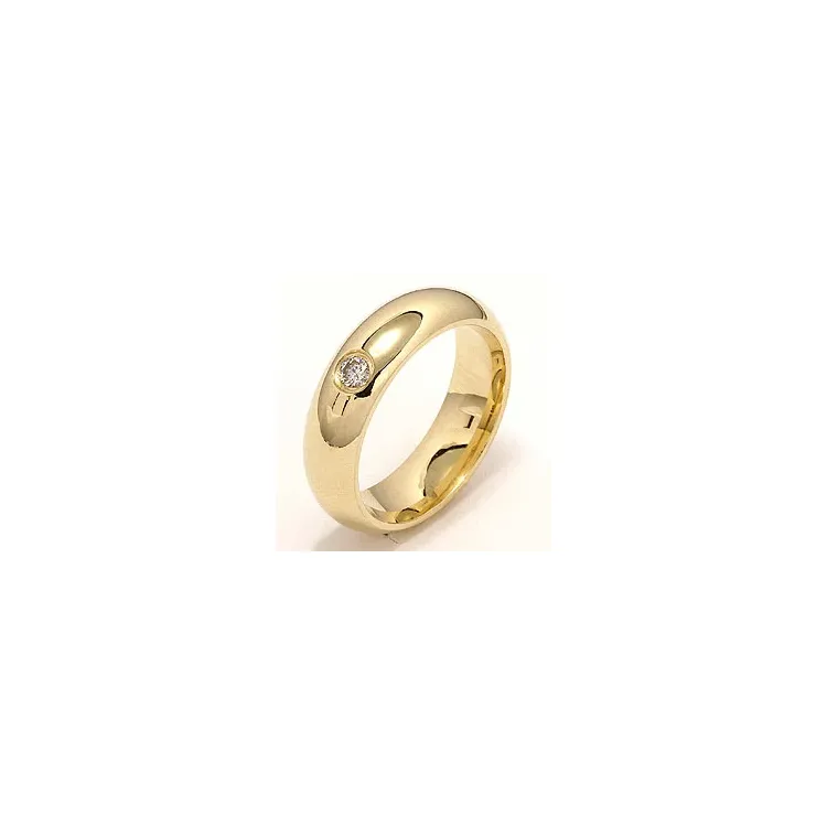 Vielsesring i 9 karat guld 0,10 ct