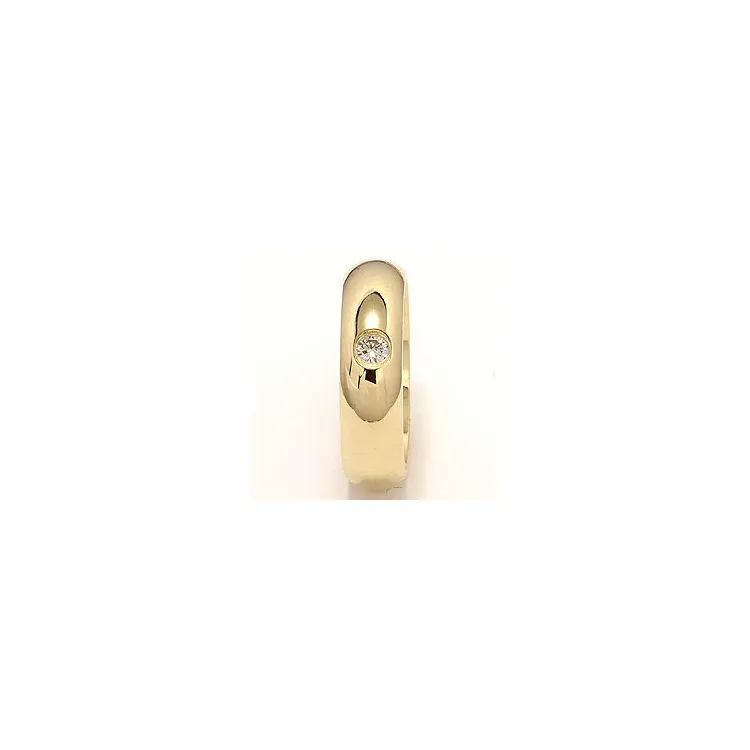 Vielsesring i 9 karat guld 0,10 ct