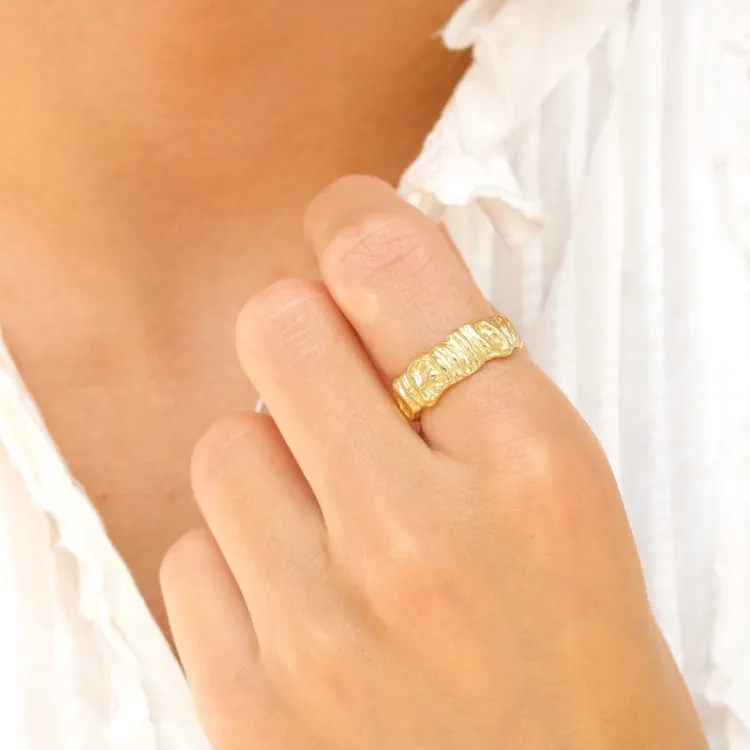 ring i forgyldt messing - Eliné