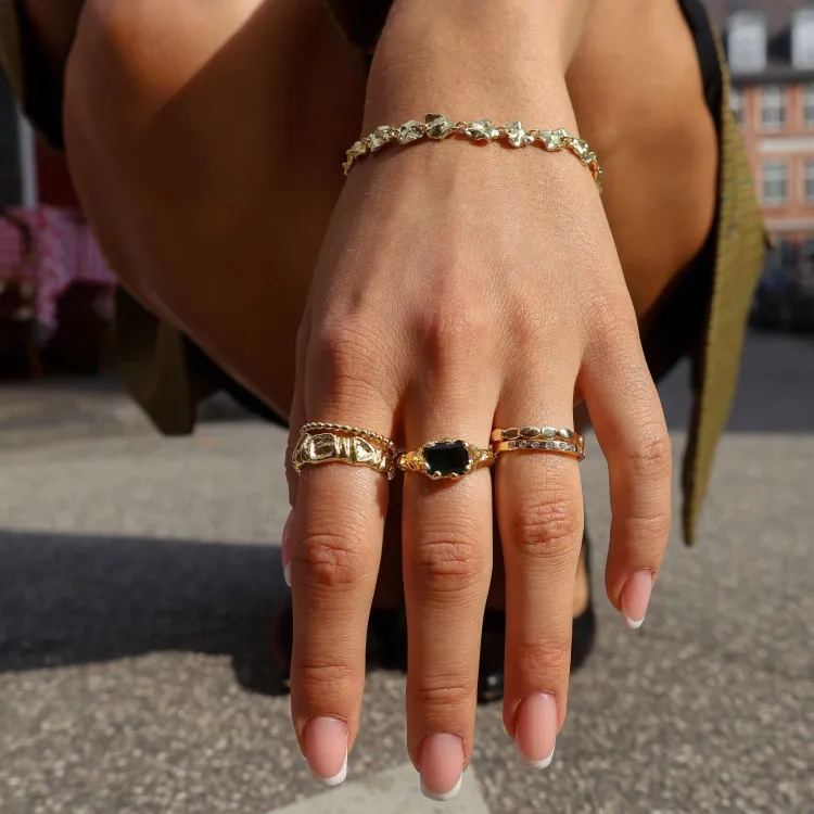 ring i forgyldt messing - Eliné