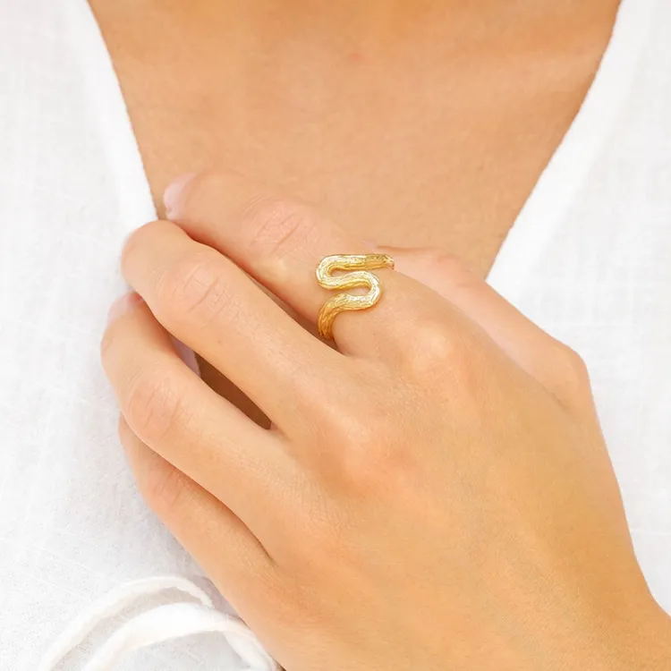 ring i forgyldt messing - Eliné