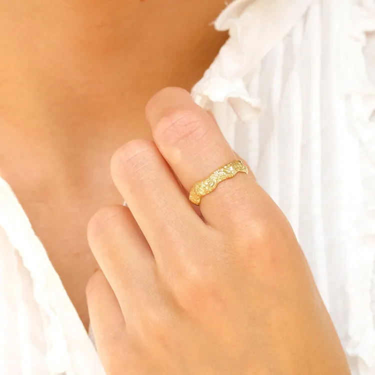 ring i forgyldt messing - Eliné