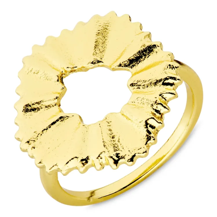 blomster ring i forgyldt messing - Eliné