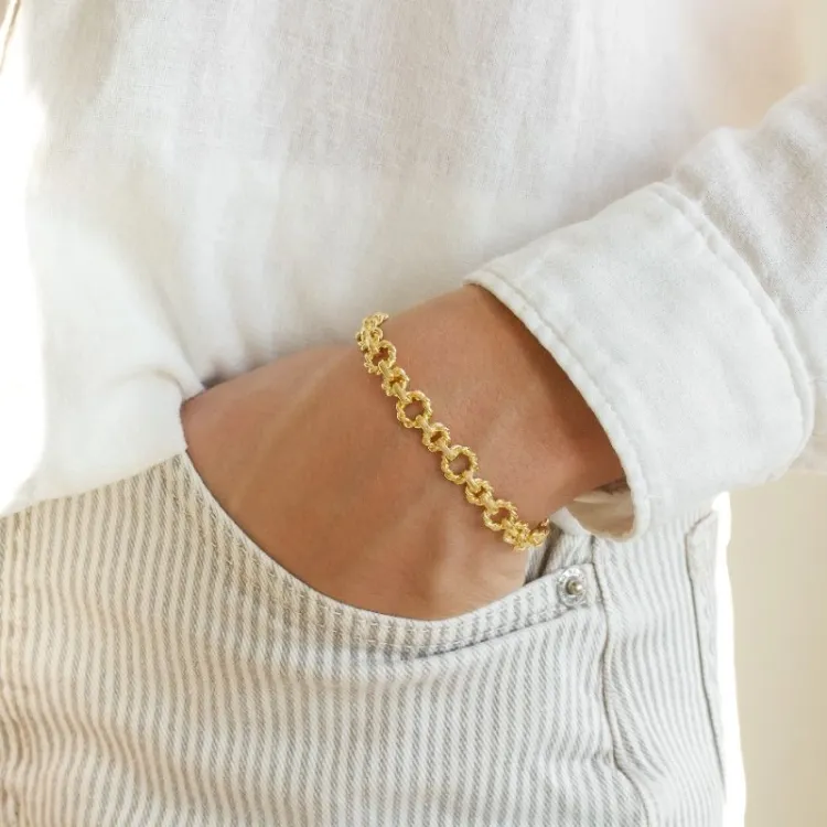 armbånd i forgyldt messing - Eliné