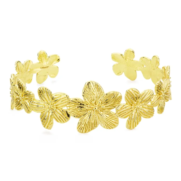 blomster armbånd i forgyldt messing - Eliné