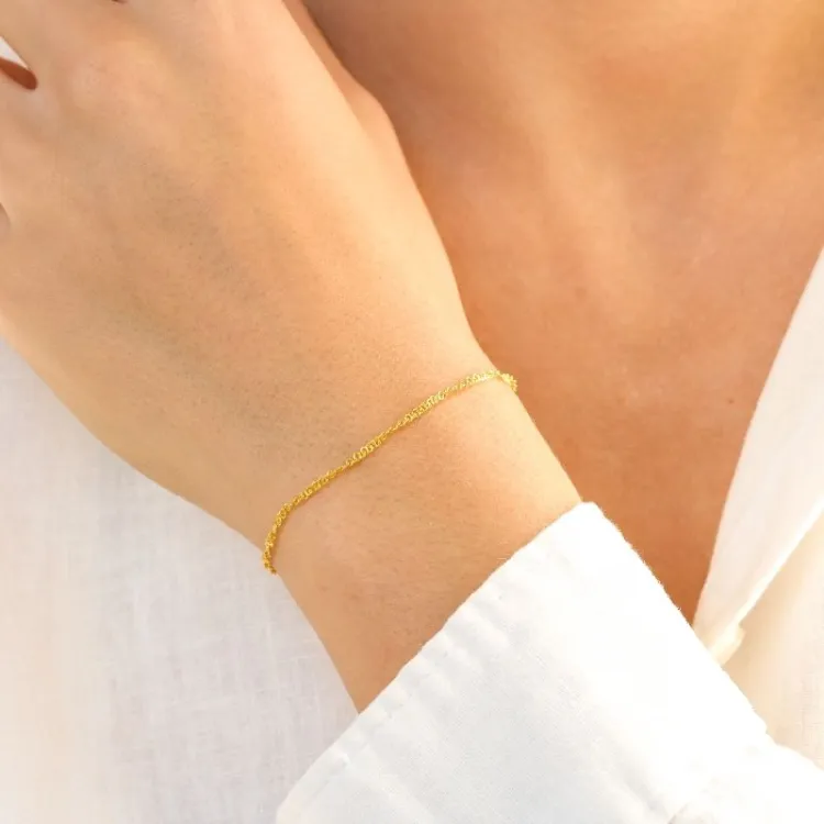 armbånd i forgyldt messing  x 1,7 mm  - Eliné