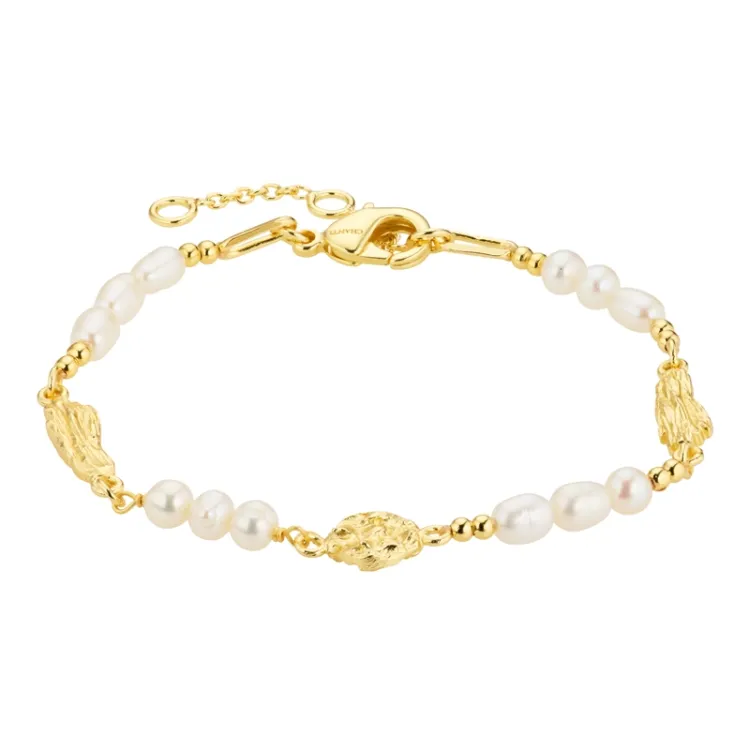 perle armbånd i forgyldt messing - Eliné