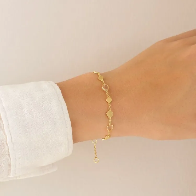 armbånd i forgyldt messing - Eliné