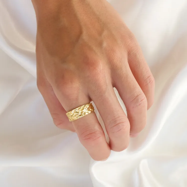 ring i forgyldt messing - Eliné