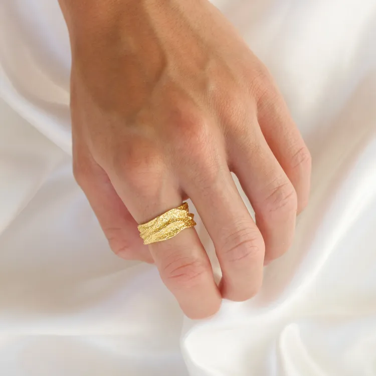 ring i forgyldt messing - Eliné