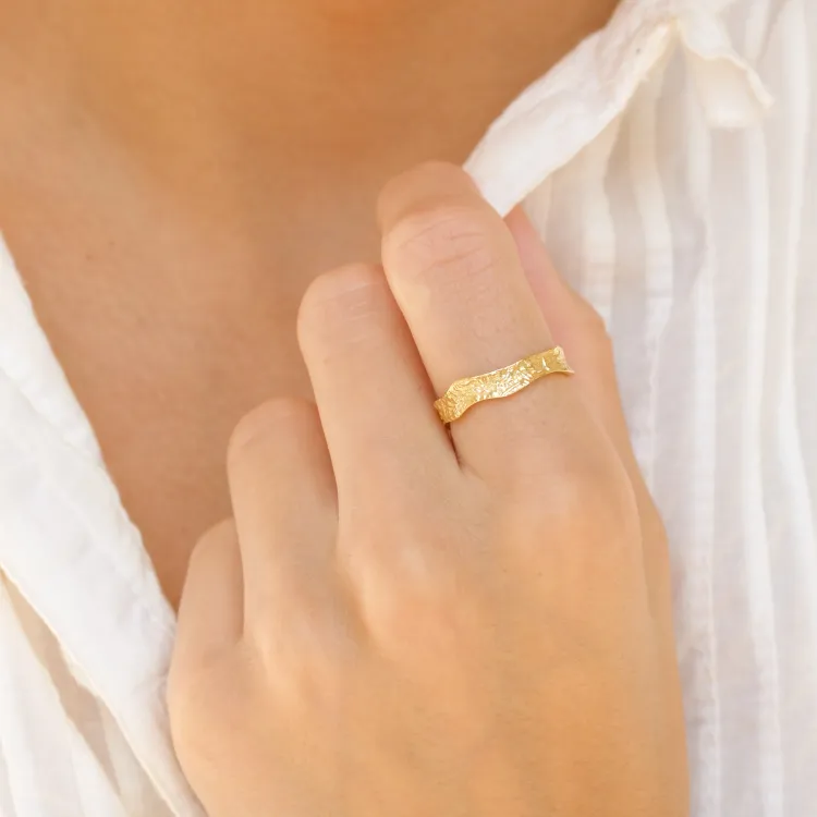 ring i forgyldt messing - Eliné