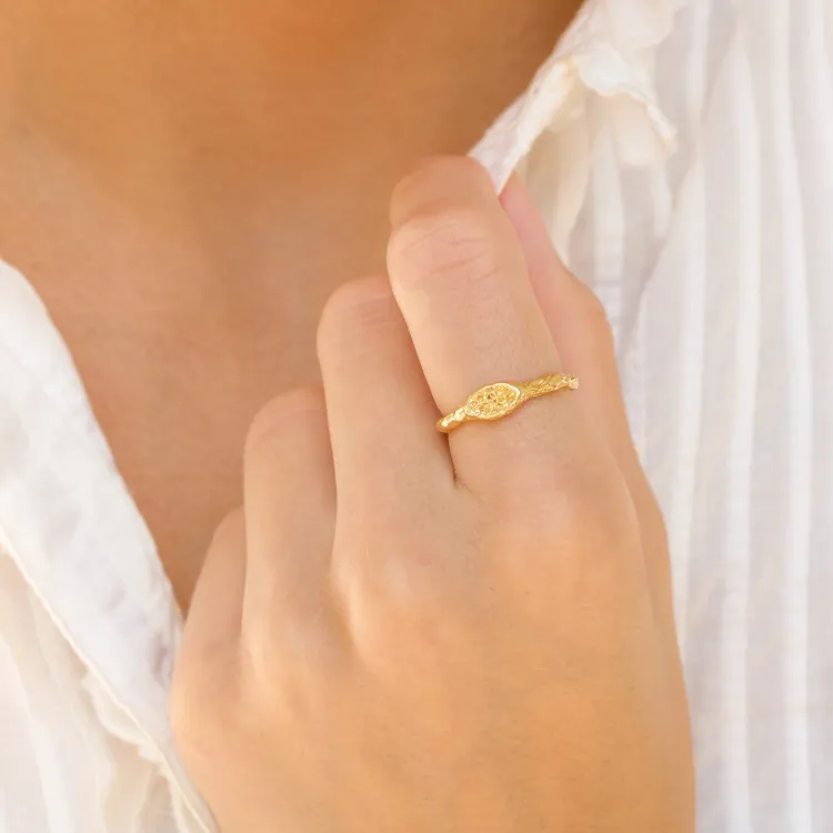 ring i forgyldt messing - Eliné