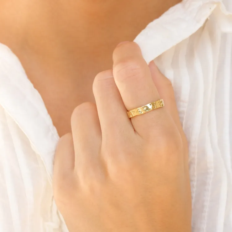 ring i forgyldt messing - Eliné
