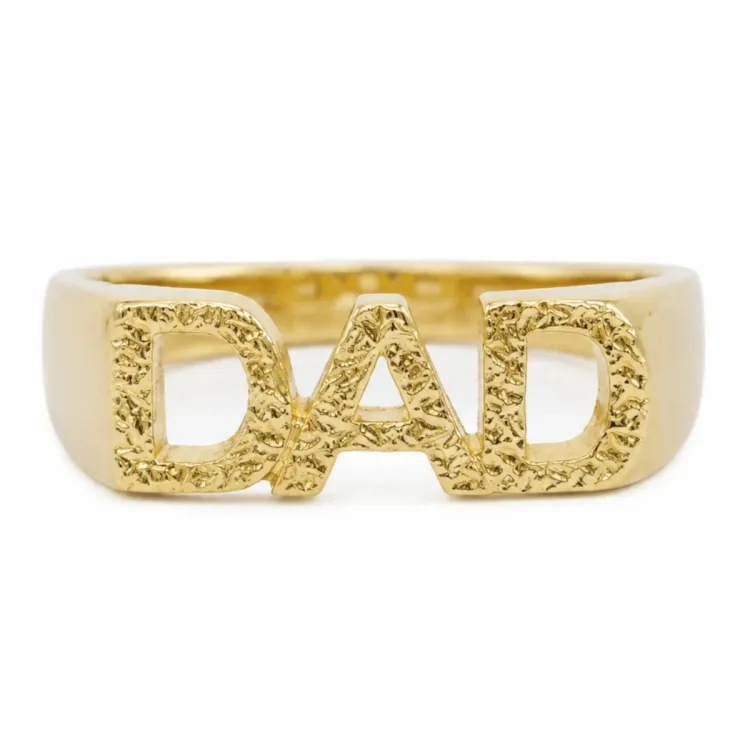 dad ring i forgyldt messing - My Letter