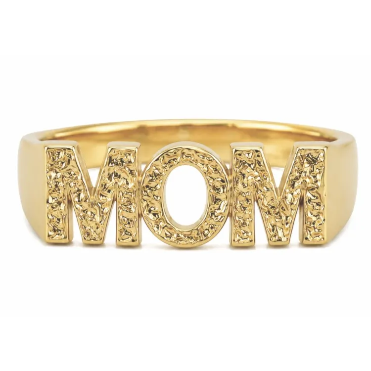 mom ring i forgyldt messing - My Letter