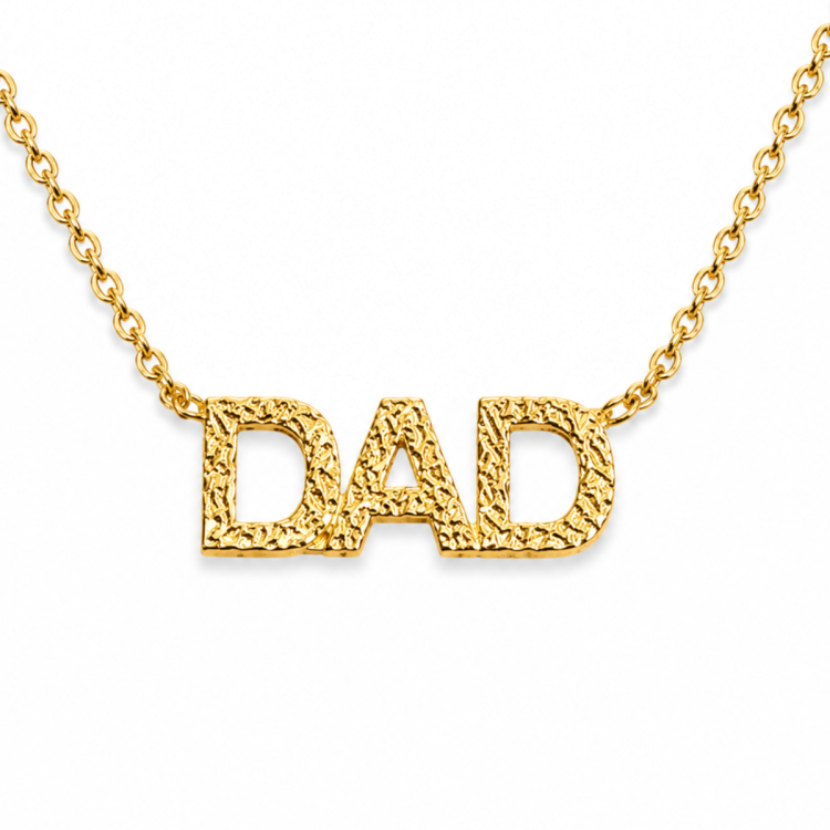 dad halskæde i forgyldt messing - My Letter