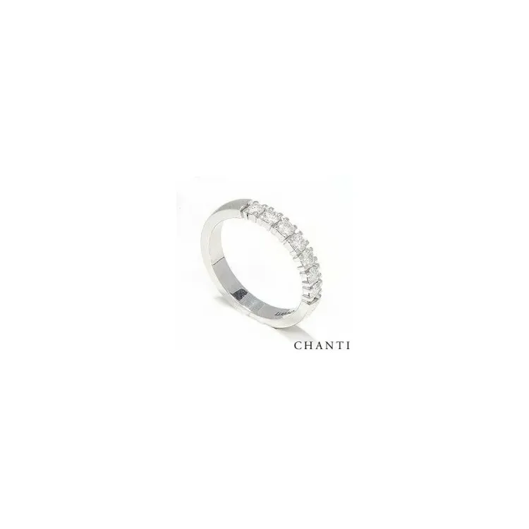 vielsesring i 14 karat hvidguld 0,07 ct