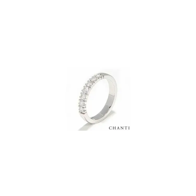 vielsesring i 14 karat hvidguld 0,07 ct