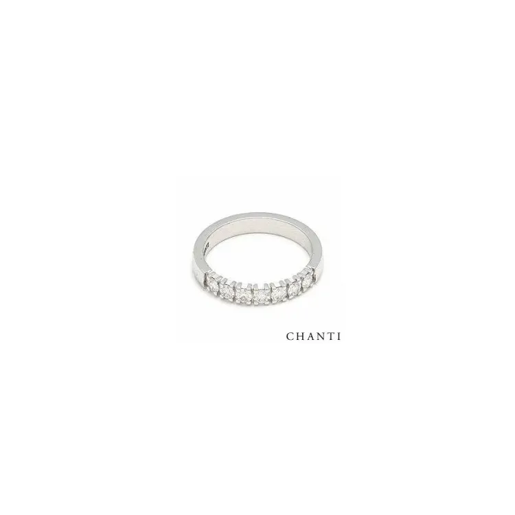 vielsesring i 14 karat hvidguld 0,07 ct