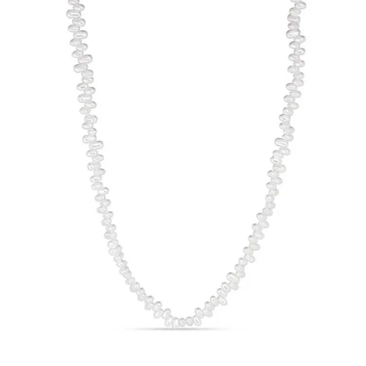 vandfast perle halskæde i forgyldt stål - OCEANA