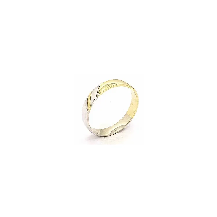 Vielsesring i 14 karat guld.- og hvidguld