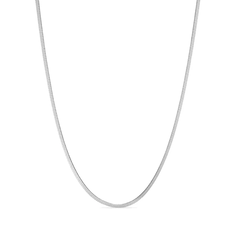 vandfast halskæde i stål 39 + 8 cm x 2 mm  - OCEANA