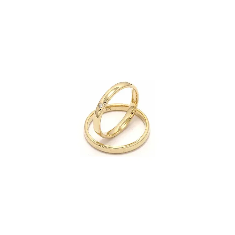 Vielsesringe i 9 karat guld 0,02 ct