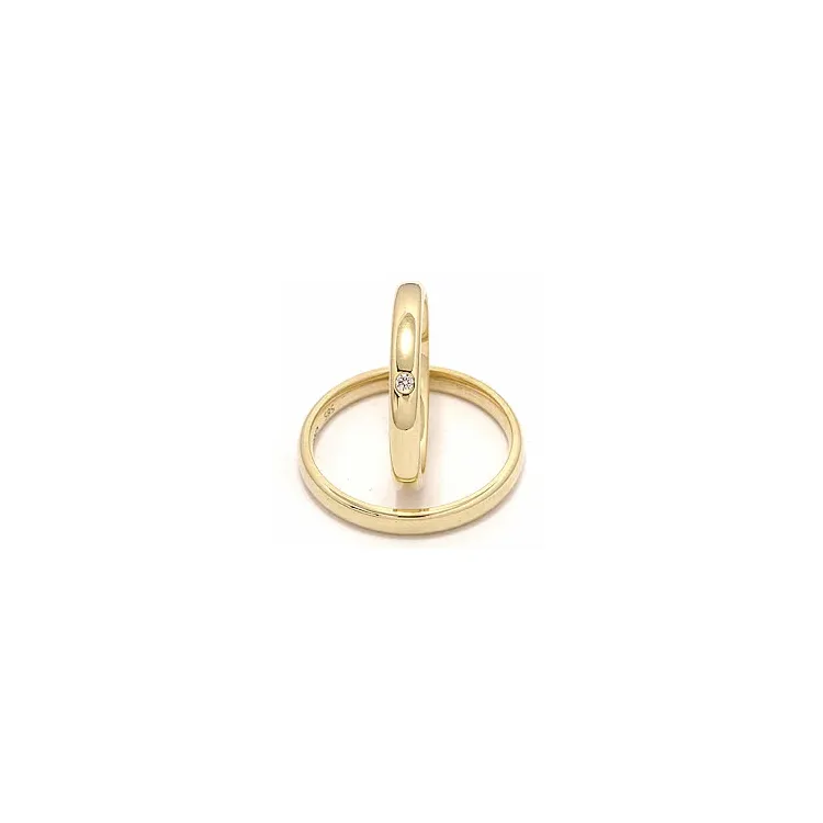 Vielsesringe i 9 karat guld 0,02 ct