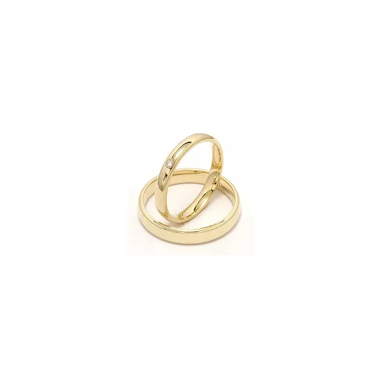 Vielsesringe i 9 karat guld 0,02 ct
