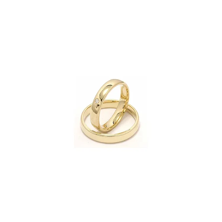 Vielsesringe i 9 karat guld 0,02 ct