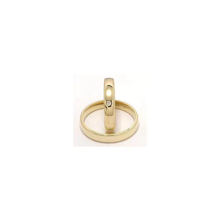 Vielsesringe i 9 karat guld 0,02 ct