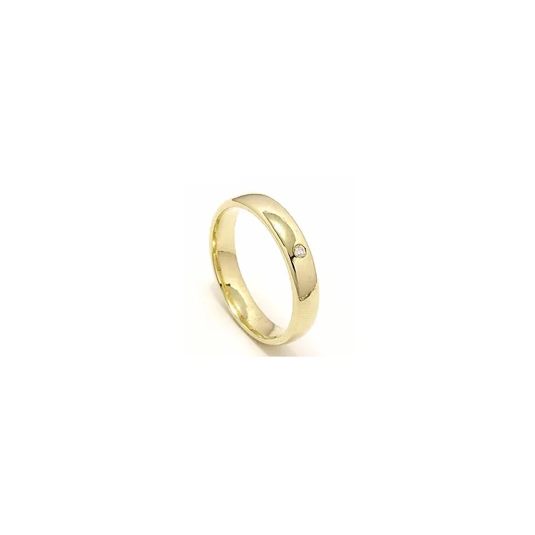 Vielsesring i 9 karat guld 0,02 ct