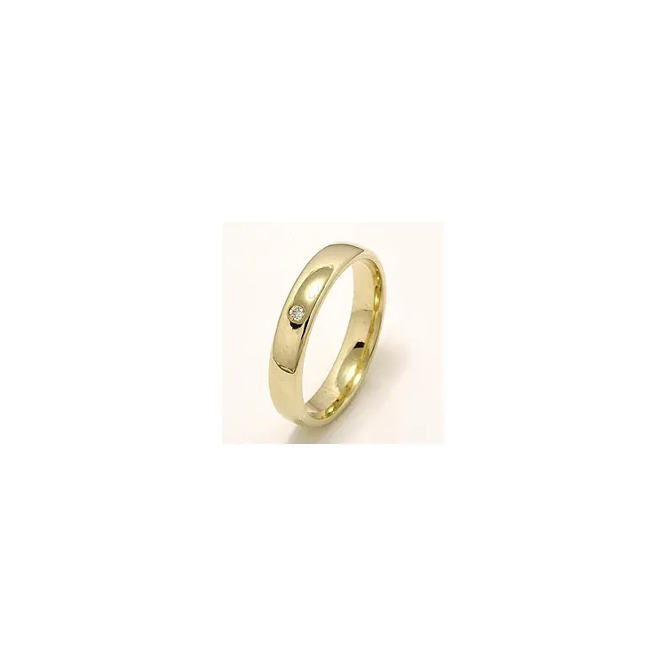 Vielsesring i 9 karat guld 0,02 ct
