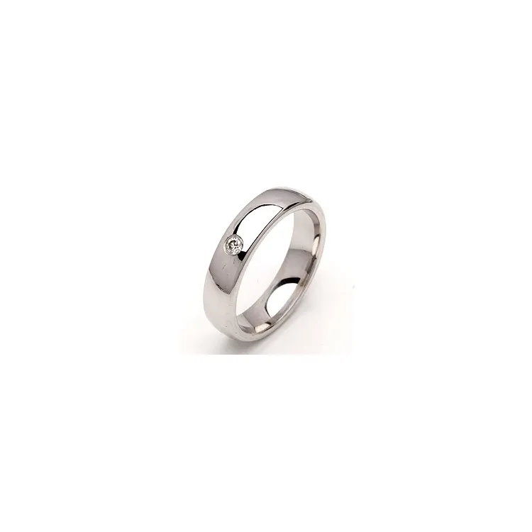 Vielsesring i sølv 0,05 ct