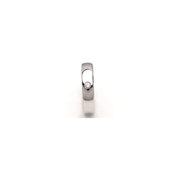 Vielsesring i sølv 0,05 ct