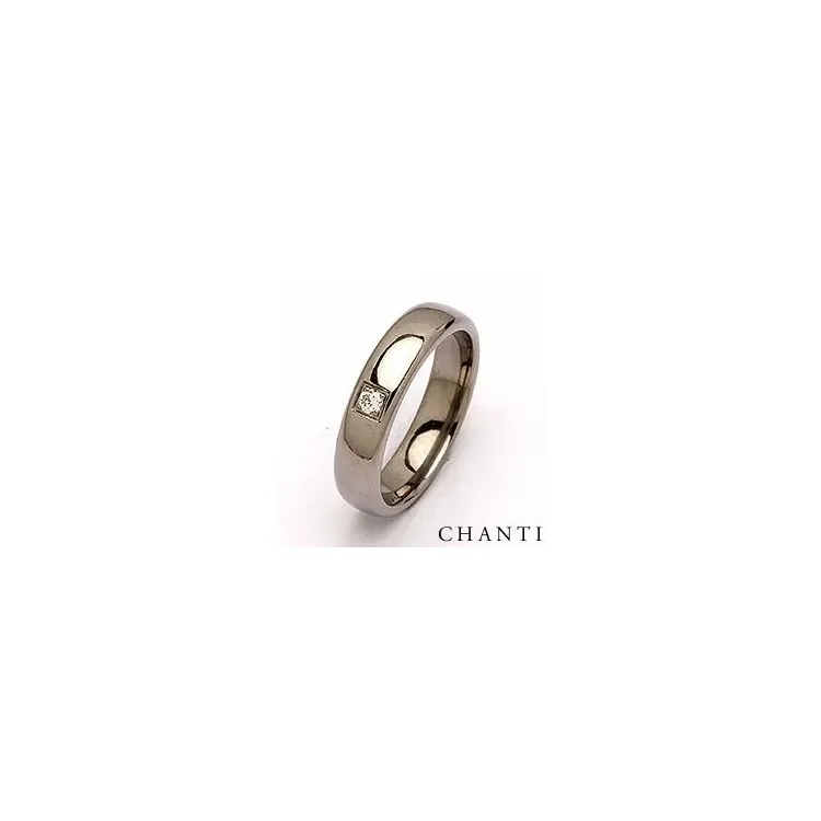 Vielsesring i titanium 0,05 ct