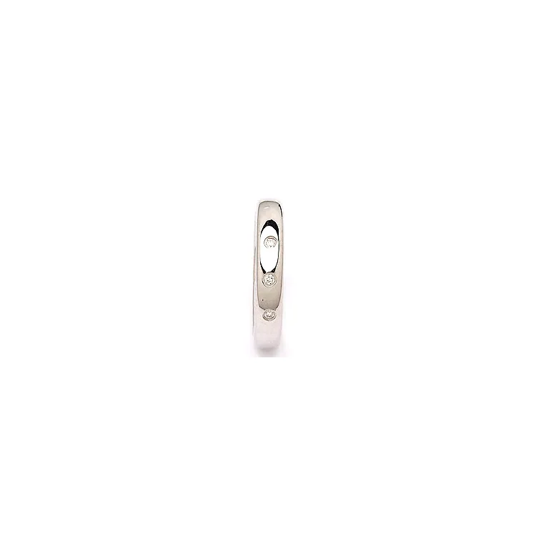 Vielsesring i sølv 0,045 ct