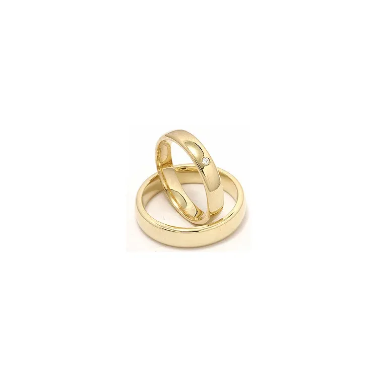 Vielsesringe i 9 karat guld 0,02 ct